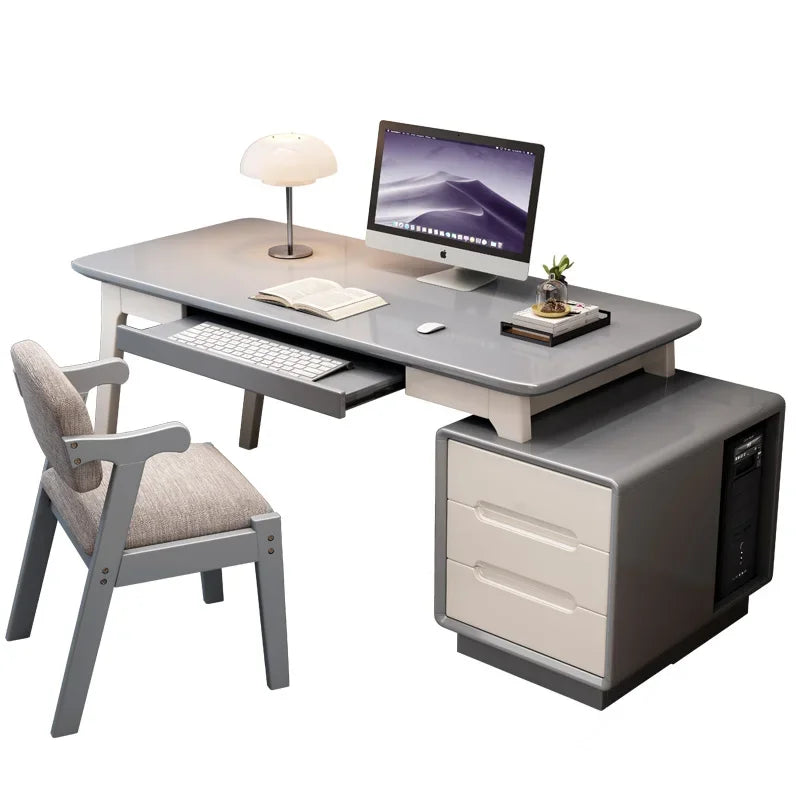 Wood Luxury Office Desks Modern Simplicity Study Bedroom Home Office Desks Table Computer Bureaux Meuble Work Furniture QF50OD