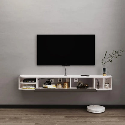 Wall TV Stand, Floating TVs Console, Entertainment Center with Storage, 47'' Wall TV Stand