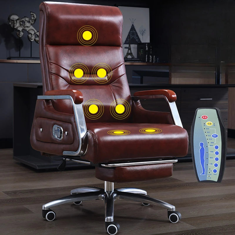 Rotating Executive Office Chair Leather Massager Ergonomic Computer Office Chair Nordic Modern Cadeiras De Escritorio Furniture