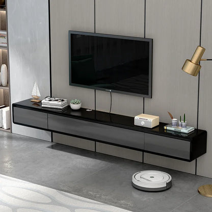 Black Simple Wood Tv Stand Standing Floating European Cabinet Tv Table Bedroom Design Mobile Tv Soggiorno Furniture Living Room