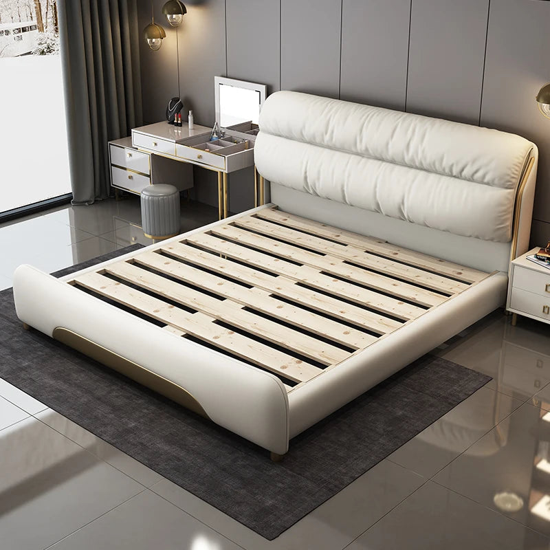 Aesthetic Marriage Bed Nordic Minimalist King Size Double Bed Modern Luxury Cama De Lujo Para Dormitorio Bedroom Furniture