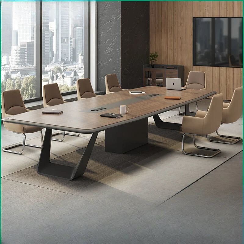 Office meetingminimalist modern conference room table and chair combination, painted large employee training