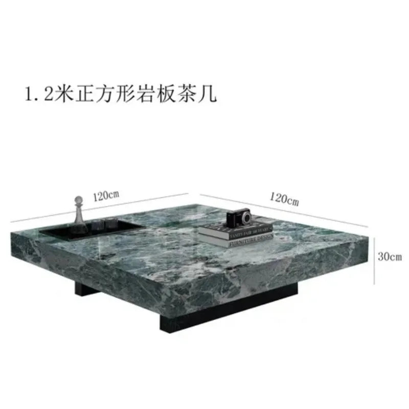 Modern Coffee Table Top Living Room Rectangular Stone Marble Top Coffee Table Italian Luxury Muebles Para ElHogar Furniture