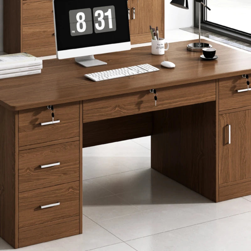 Wood Executive Office Desks Desktop Modern Reception Large Office Desks Storage Gaming Masa Oficina Office Furniture WN50OD