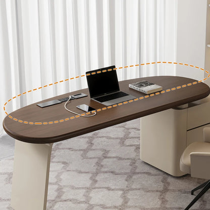 Solid Wood Executive Office Desk Table Laptop Writing Vanity Small Bedroom Desk Table Boss Scrivania Ad Angolo Home Furniture