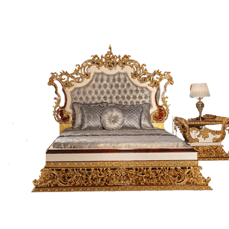 Girl Wood Bed Vintage Unique Bedroom King Size Queen Mattress Bed Double Multifunctional Luxury Cama De Casal Home Furniture