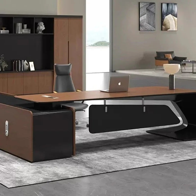 Laptop Stand Writing Desk Luxury Executive Coffee Office Desks Workstation Organizer Scrivania Ufficio Lavoro Wood Furniture