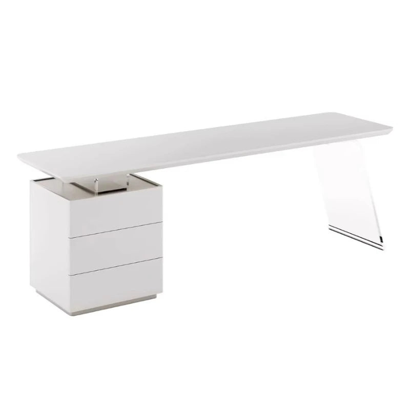 Computer Desk Coffee Table Vanity Makeup L Shaped Simple Bedroom Dressing Gaming Reception Escritorio Executive Standing White