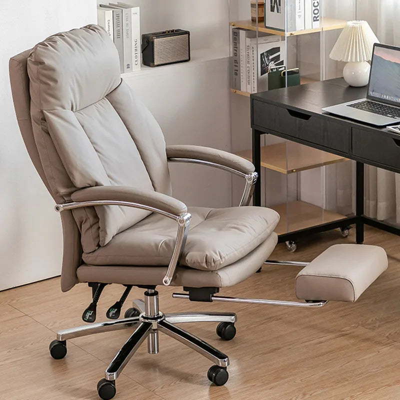 Leather Work Swivel Relaxing Recliner Gaming Chair Desk Footrest Executive Gamer Chair Computer Mobile Leather Modular Furniture