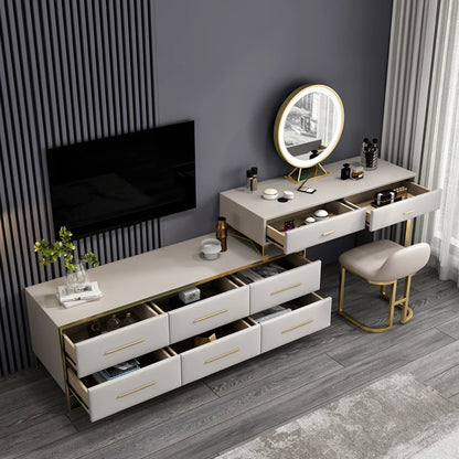 Dresser Nordic Vanity Jewelry Organizer Bedroom Luxury Furniture Black Makeup Table Girls White Dressing Nail Desk Items