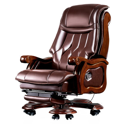 Leather Recliner Office Chair Ergonomic Mobile Nordic Office Chair Floor Designer Sillas De Oficina Office Furniture LQQ25XP