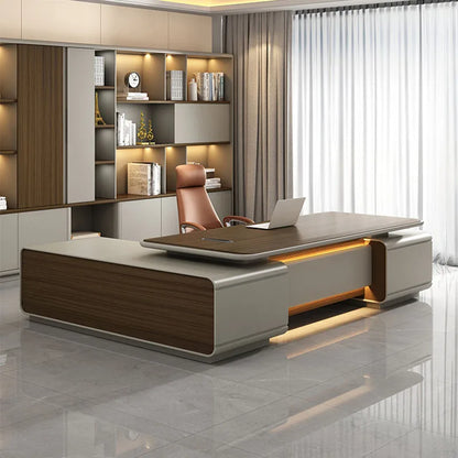 Computer Conference Office Desk Luxury Storage Work Designer Corner Executive Office Desk Writing Tavolo Da Lavoro Furnitures