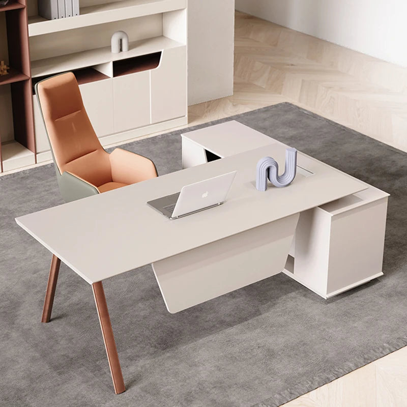 Luxury Italian Table Storage Modern Nordic Standing Boss Desk Storage Executive Scrivanie Per Computer Office Furniture