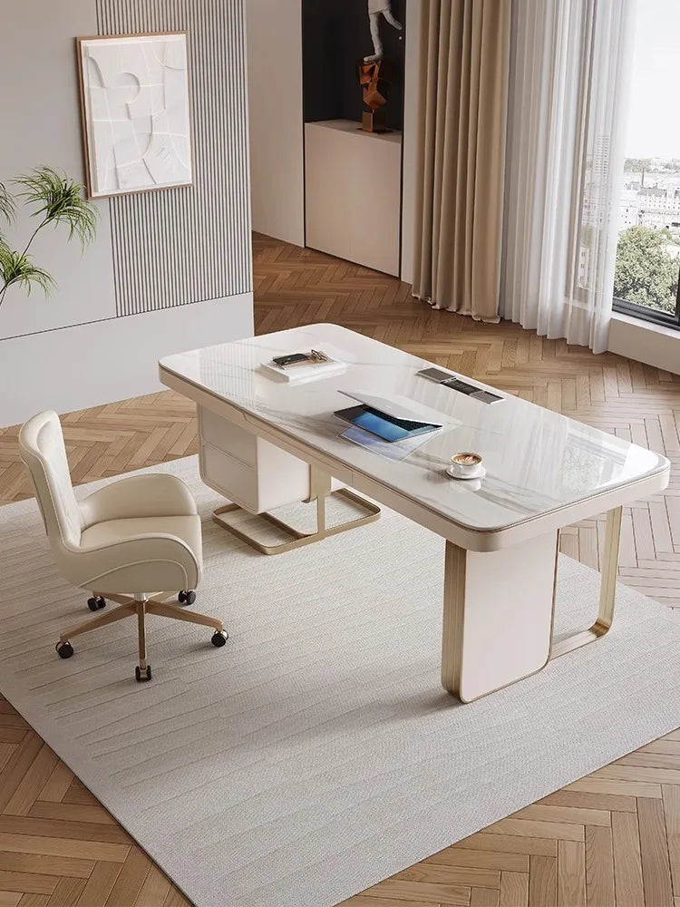 White Modern Executive Office Desk Table Corner Writing Vanity Stand Up Desk Table Study Scrivania Ad Angolo Home Furniture