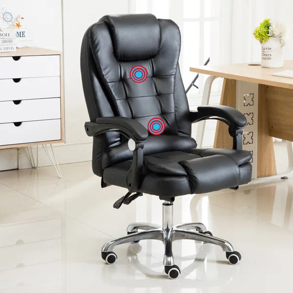 Factory Supply Modern Leather Chair Luxury Black High Back Executive Swivel Leather Office Chair With Massage