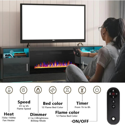 TVs Up To 80", 36" Electric Fireplace