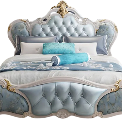 Royal Luxury Kids Double Bed Modern Home King Baby Frame Double Bed Bedding Living Room Letti Matrimoniali Bedroom Furniture