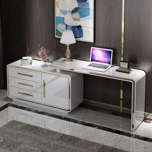 Computer Drawers Modern Desk Storage Luxury Executive Office Desk Console Workstation Scrivanie Per Ufficio Modern Furniture