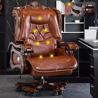 Leather Boss Office Chair Seat Library Designer Conference Waiting Armchairs School Modern Cadeira Escritorio Home Furniture