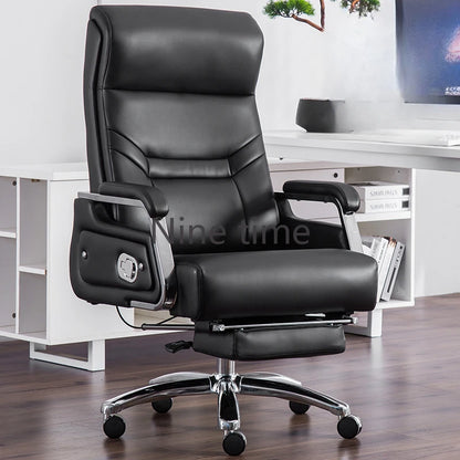 Vintage Adjustable Office Chairs Extension Armrest Swivel Leather Office Chairs Pillow High Design Cadeira Gamer Home Furniture