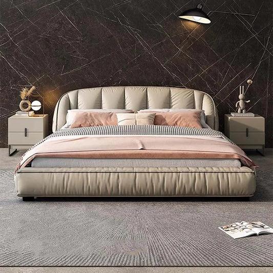 Leather Marriage Bed Nordic Aesthetic Modern Luxury King Size Bed Storage Multifunctional Cama De Casal Luxuosa Home Decor