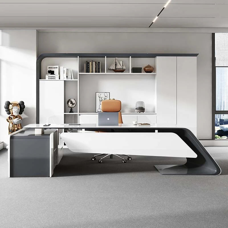 Storage L Shaped Office Desk Executive Supplies Modern Floor Computer Desks Modern European Mesa De Computador Theater Furniture