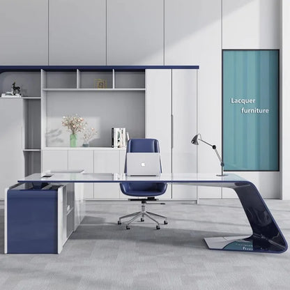 Work White Office Desks Writing Luxury Minimalist Modern Computer Executive Office Desk Storage Biurka Komputerowe Furnitures