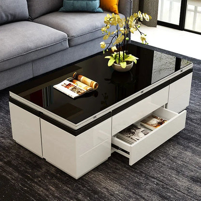 Living Room Luxury Coffee Table Trau Sofa Black Mesa Lateral Mobile Coffe Table Modern White Kaffee Tische Home Furniture