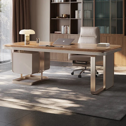 Solid Wood Office Desk Luxury Modern Home Designer Home Nordic Study Computer Desk Work Work Mesa Office Furniture Executive