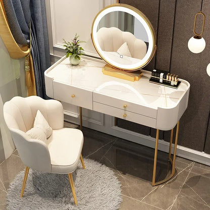 Light Minimalist Dressing Table Luxury Rock Board Bedroom Dressing Table Modern Makeup Cabinet Tocadores Bedroom Furniture