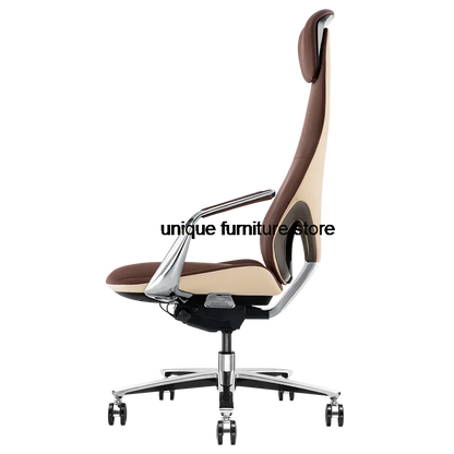 Luxury Reading Design Office Chairs Mobile Ergonomic Individual Leather Desk Chair Executive Silla Escritorio Furniture SY50OC