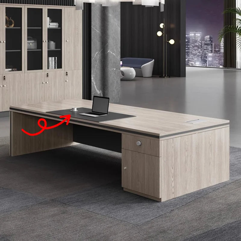 Shelf Executive Vanity Desk Reception L Shape Gaming Modern Desk Home Office Study Meuble Bureau Biurko Gamingowe Home Furniture