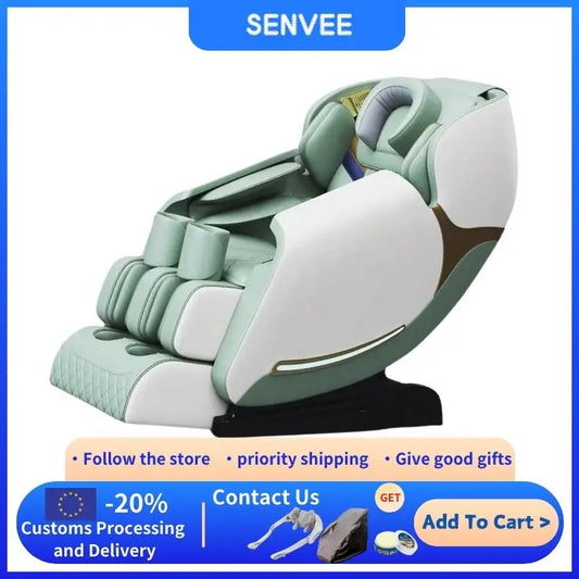 SENVEE 2024 4D Zero Gravity Luxury Beauty Salon Massage Chair Full Body Pain Relief 3D Massage Chair