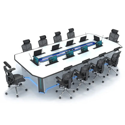 Office Room Rectangular Meeting Desk High-end Conference Room Conference Table Company Paperless Commercial Furniture Desk