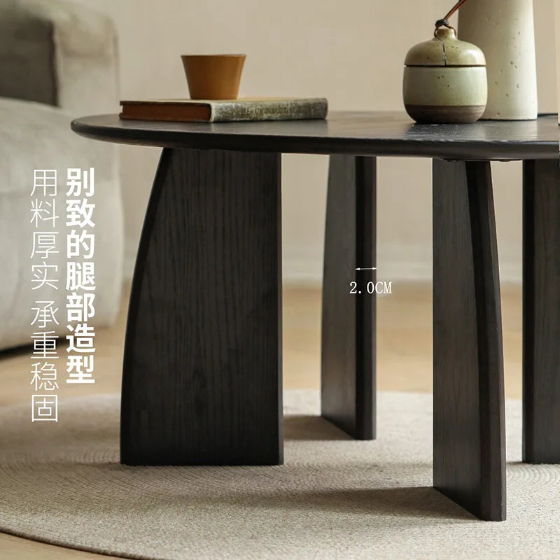 Nordic Coffee Side Table Bedroom Mobile Modern Desk Centre Round Tea Table Bedside Wood Hallway Mesa Plegable Home Furniture