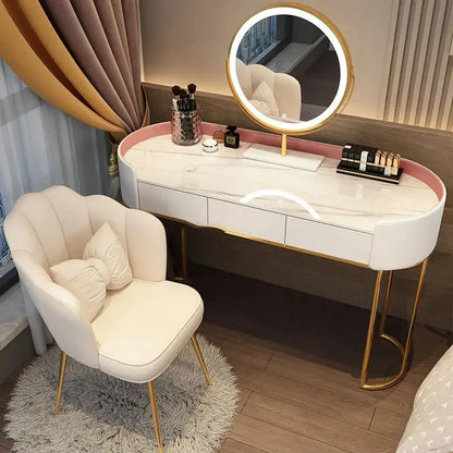 Luxury Modern Dresser Storage Dressing Table Bedroom Minimalist Multifunctional Cabinet Makeup Table Household Kommode Furniture