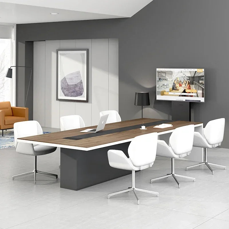 8 People Seating Wood Meeting Room Table Furniture Office Conference Table Modern