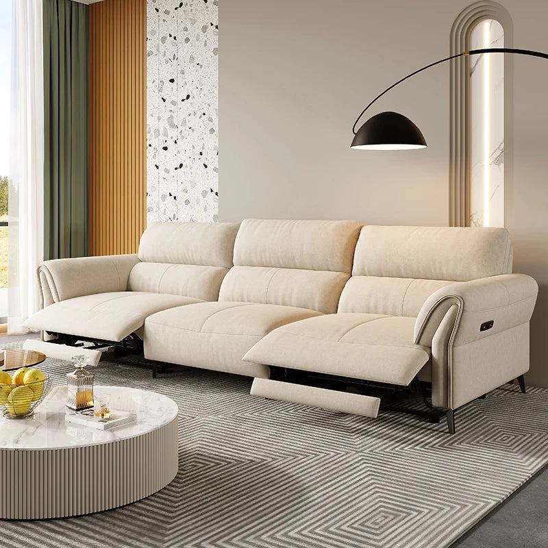 Accent Electric Recliner Sofa Leather Floor White Office Luxury Living Room Sofas Lazy Modern Divani Da Soggiorno Set Furniture