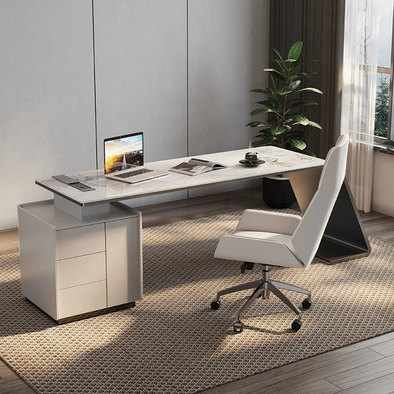 Executive Computer Study Table Modern Italian Reception Writing Standing Desk Corner Escritorios De Ordenador Luxury Furniture