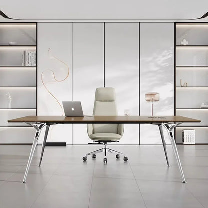 Executive Corner Office Desk L Shaped Modern Art European Corner Drawers Computer Desk Shelf Long Mesa De Computador Furniture