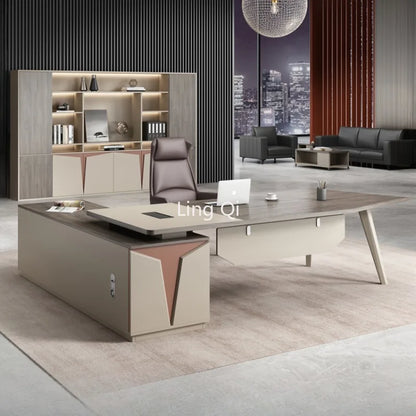 Designer High Quality Office Desk Girl Secretary Executive Reception Computer Desks Reading Work Mesa De Escritorio Furniture