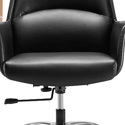 Executive Leather Computer Office Chair Design Leather Luxurious Black Roller Chair Wheels Rotate Silla Escritorio Furniture