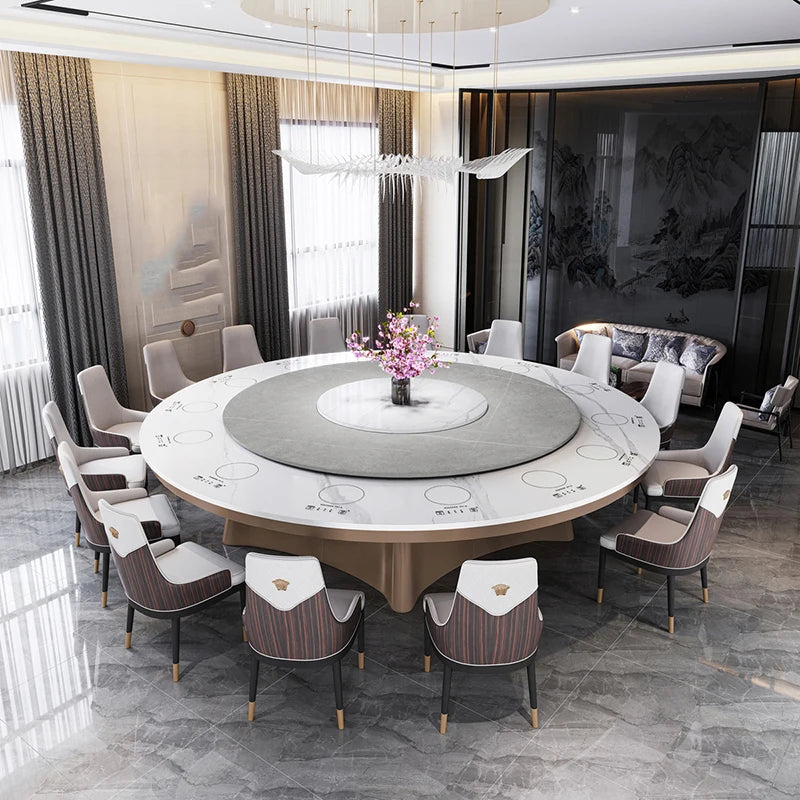 Marble Chairs Dining Room Outdoor Luxury Round Kitchen Table Restaurant Bar Modern Conjuntos De Comedor Garden Furniture Sets