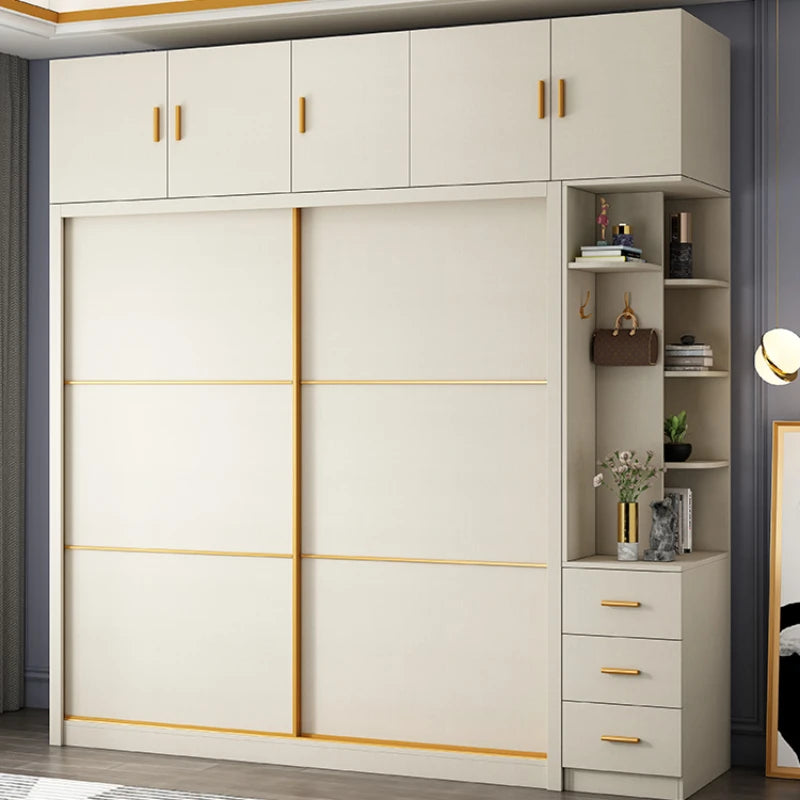 Modern Couples Wardrobe Design Luxury Wooden Home Wardrobe Storage Clothes Armadio Camera Da Letto Furniture Bedroom