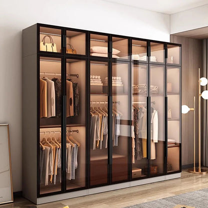 Luxury Display Wardrobes Drawers Luxury Display Space Saving Large Capacity Closet Door Storage Meubles De Chambre Furniture