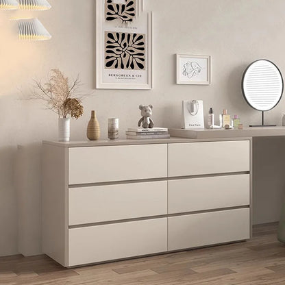 Storage Drawers Dresser Table Modern Minimal Beige Room Mirror Dressing Table Organizer Luxury Coiffeuse De Chambre Funiture