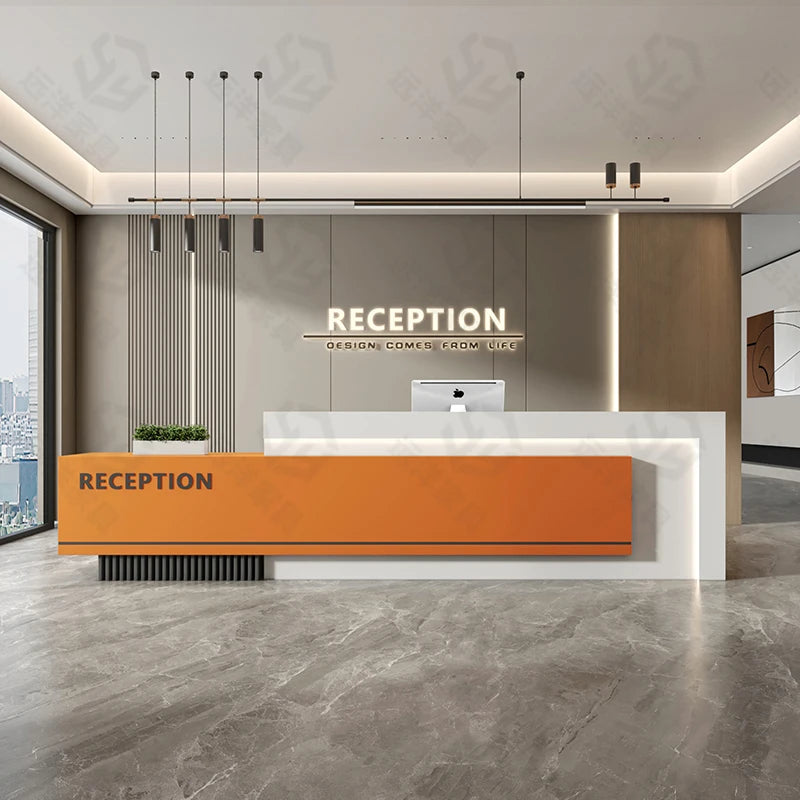 Commercial Receptionist Counter Standing Premium Lecture Front Salon Counter Nail Modern Mostrador Oficina Office Furniture