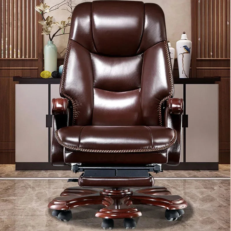 Work Lounge Office Chairs Chaise Leather Designer Rolling Comfy Executive Computer Chair Desk  Gamer Luxury Furniture