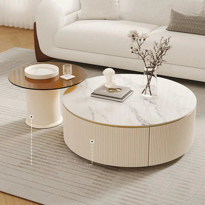 Modern Nightstands Coffee Table Round Accent Folding Center Desk Table Dressing Luxury Juegos De Comedor Replica Furniture