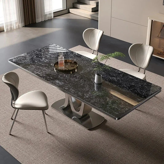 Luxury Kitchen Nordic Dining Table Marble Modern Style Home Dining Table Legs Metal Mesas De Comedor Living Room Furniture